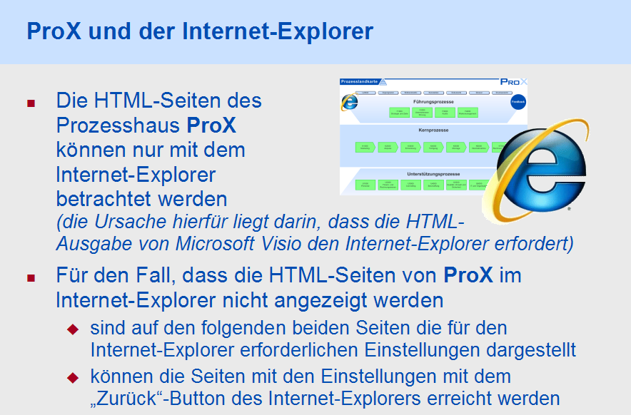 ProX und der Internet-Explorer